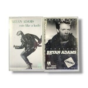 Bryan Adams Lot Of 2 Cuts Like A Knife / Reckless Cassette Tape